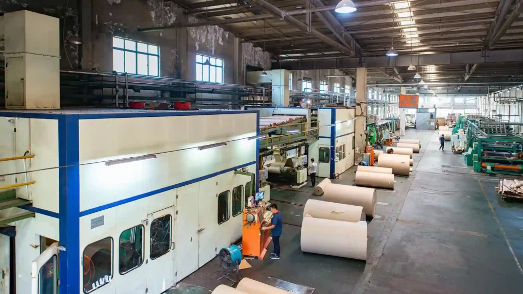 Corrugated cardboard production line