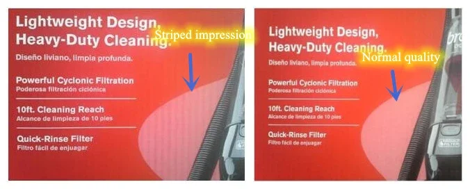 Printing effect comparison