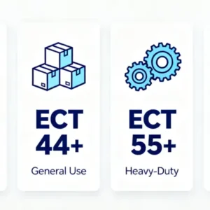 ECT rating chart quick guide for corrugated box selection