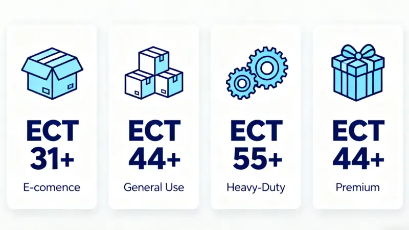 ECT rating chart quick guide for corrugated box selection