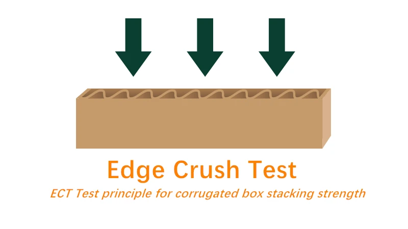 Edge Crush Test (ECT Test) principle for corrugated box stacking strength Edge Crush Test (ECT Test) principle for corrugated box stacking strength