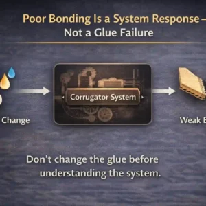 Corrugator bonding problems caused by weather related system imbalance