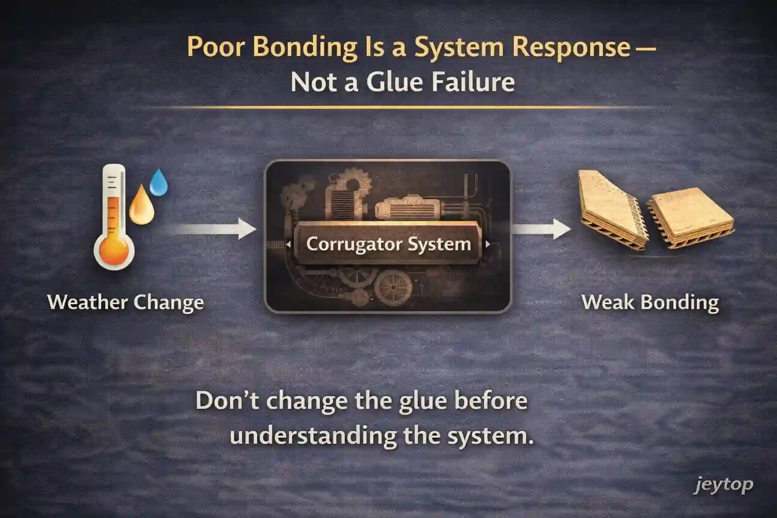 Corrugator bonding problems caused by weather-related system imbalance