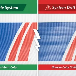 Stable printing color compared with system induced color variation