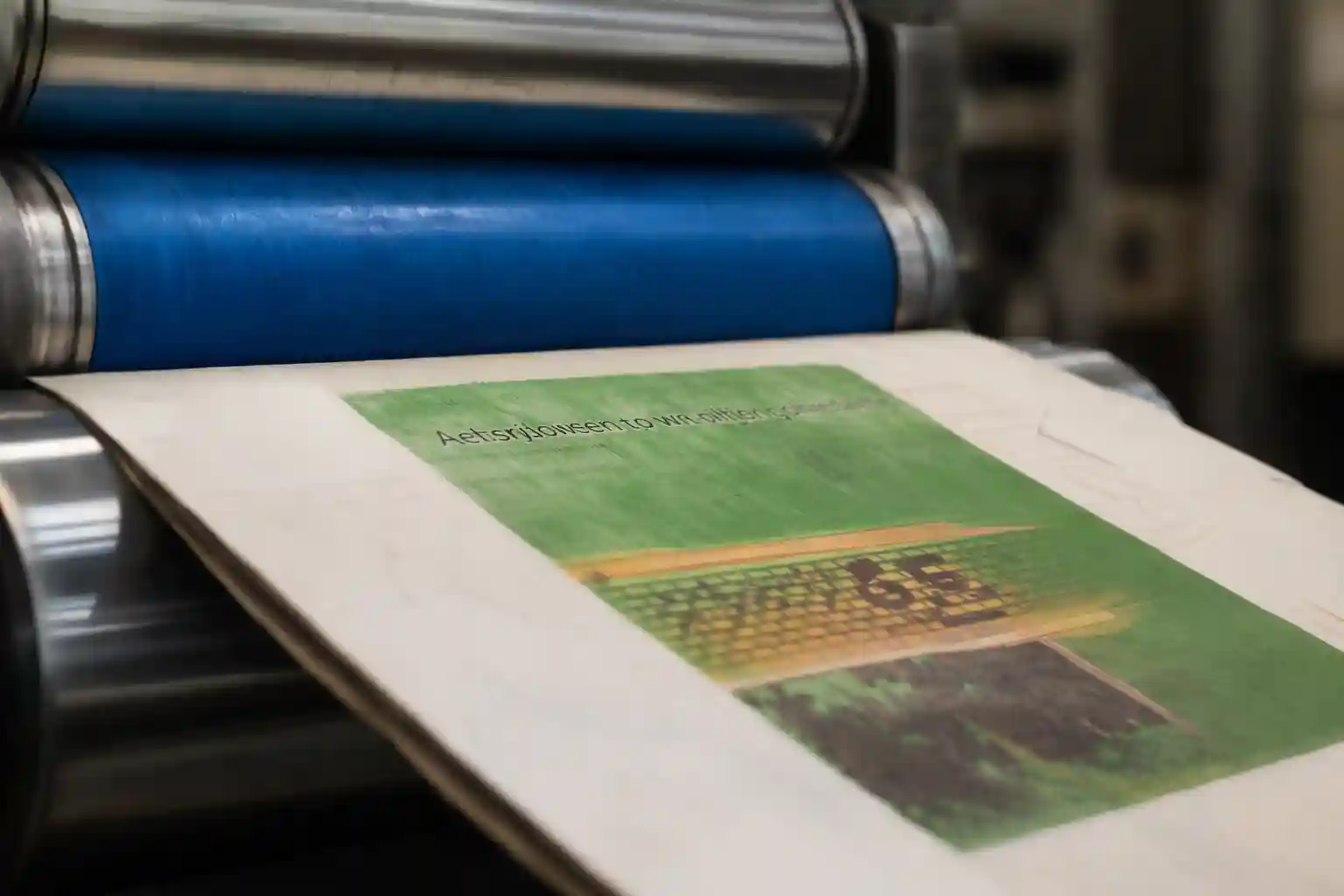 Uneven printing pressure between plate and impression cylinder causing mottled print defects