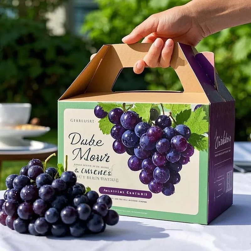 E flute fruit packaging box printing design